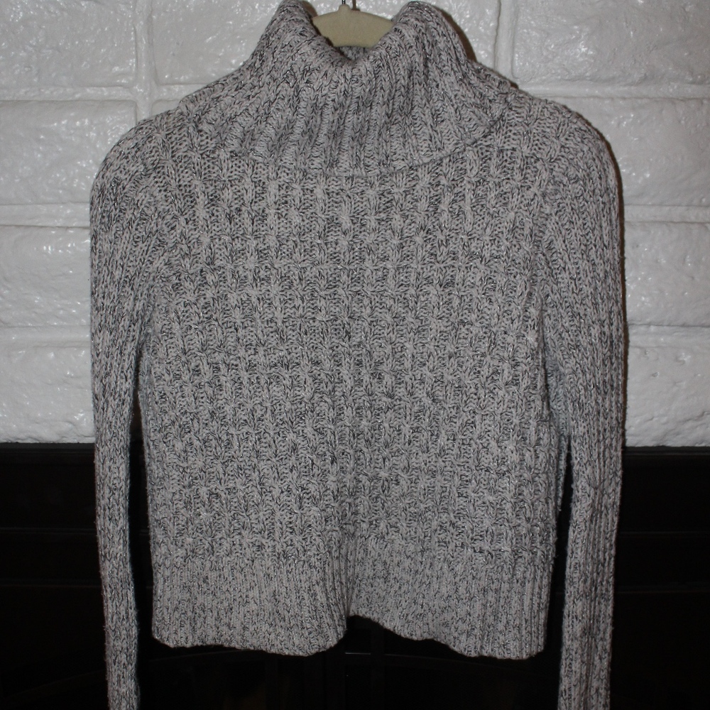 FREE PEOPLE Grey Marbled Turtleneck Sweater - Picture 3 of 4